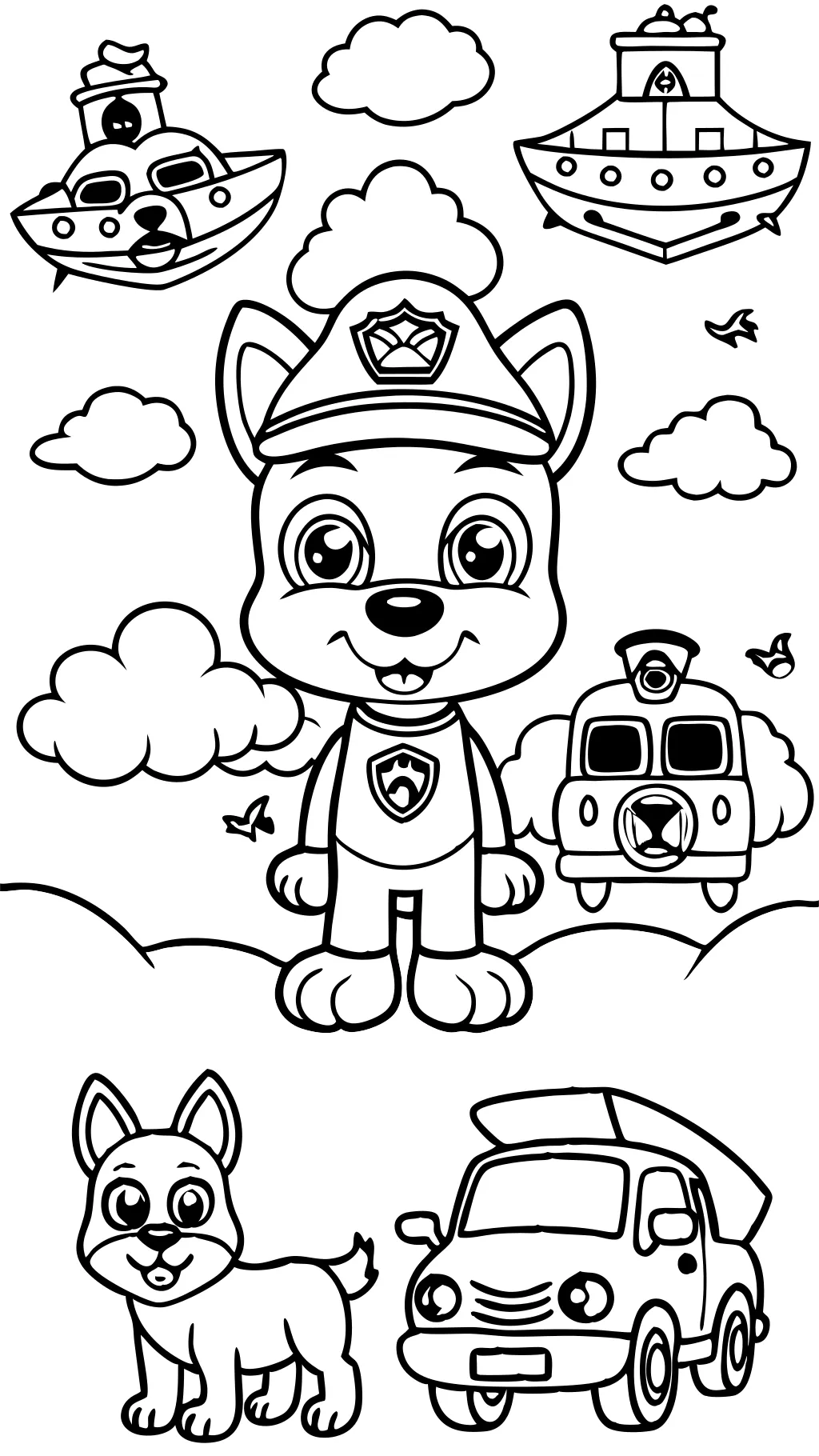 Páginas para colorear imprimibles para PAW Patrol